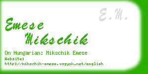 emese mikschik business card